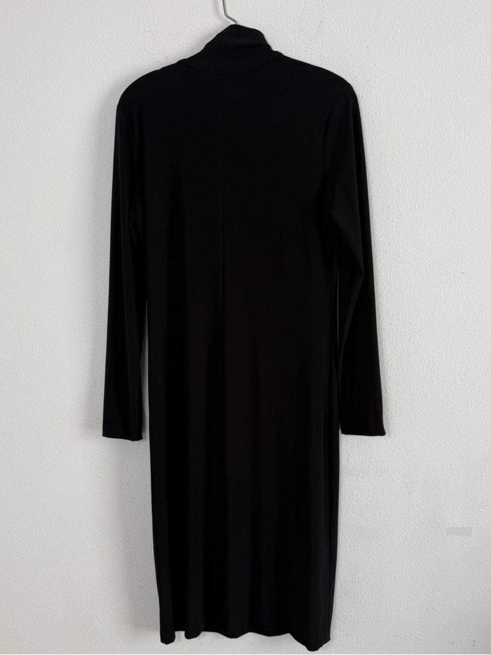 Norma Kamali Black Long Sleeve Turtleneck Bodycon Midi Dress Style NK486104 Larg - Picture 5 of 6